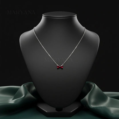 BOITE AMOUR ETERNEL NOIRE - COLLIER RUBY BOW