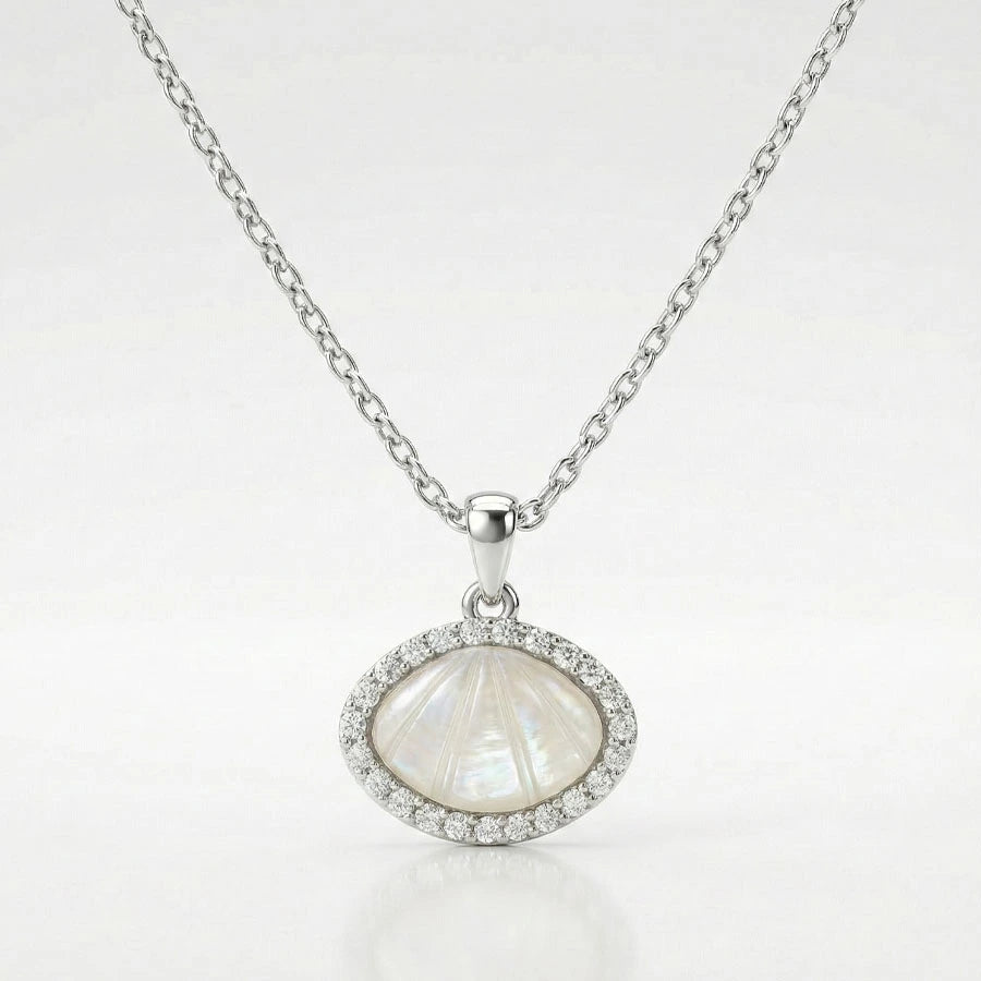 BOÎTE AMOUR ÉTERNEL BLEU AVEC COLLIER OCEAN SHELL