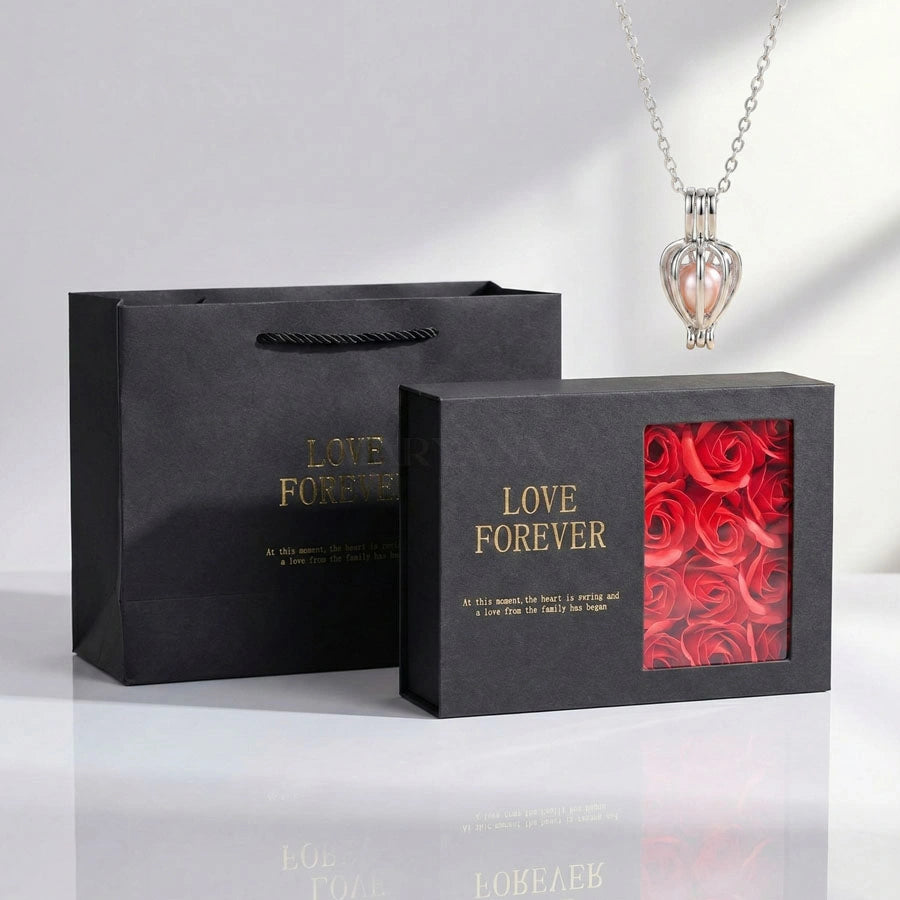 COLLIER CŒUR ÉTERNEL AVEC PERLE – ÉDITION LUXE