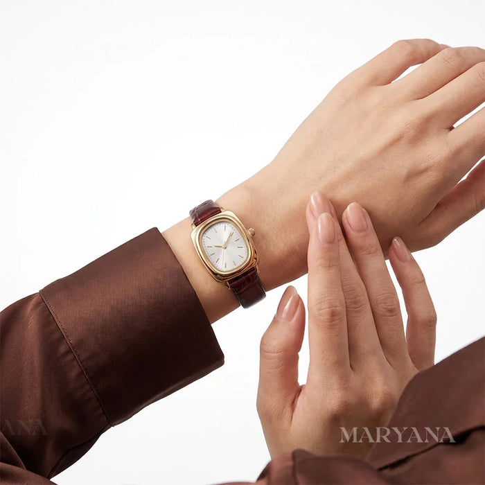MONTRE VELORA MARRON/BLANC — image 2