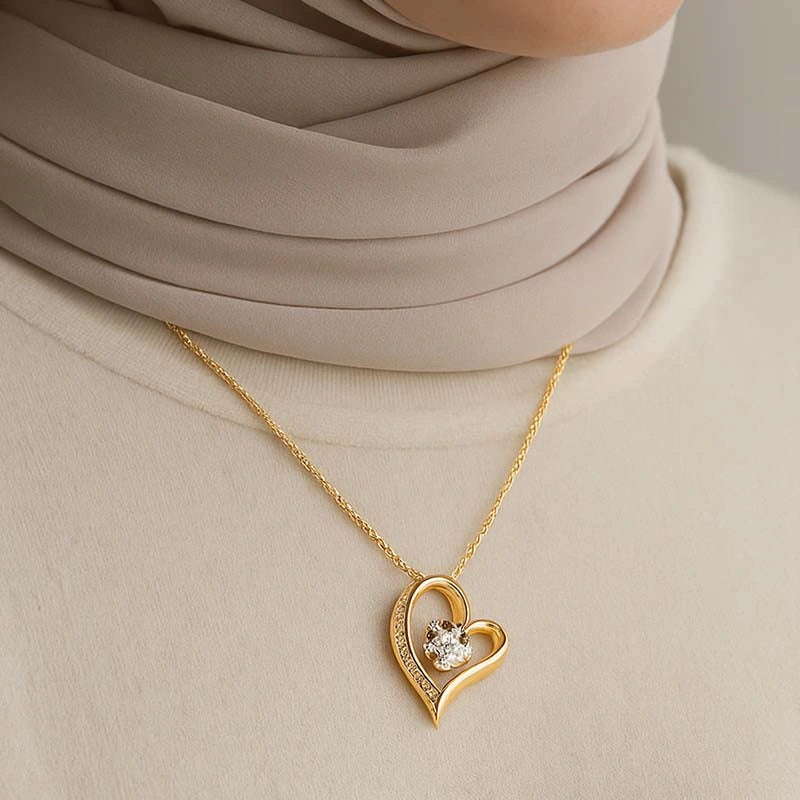 BOÎTE AMOUR ÉTERNEL AVEC COLLIER CŒUR PRÉCIEUX
