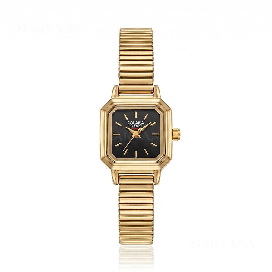 MONTRE VELVET NOIR DORÉ/N