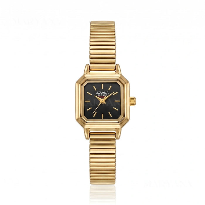 MONTRE JOLANA VELVET NOIR DORÉ/N — image 1