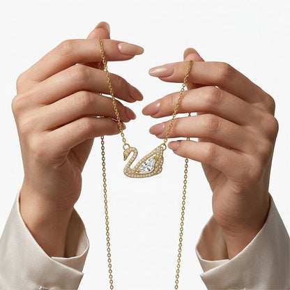 BOITE AMOUR INTEMPOREL AVEC COLLIER CYGNE