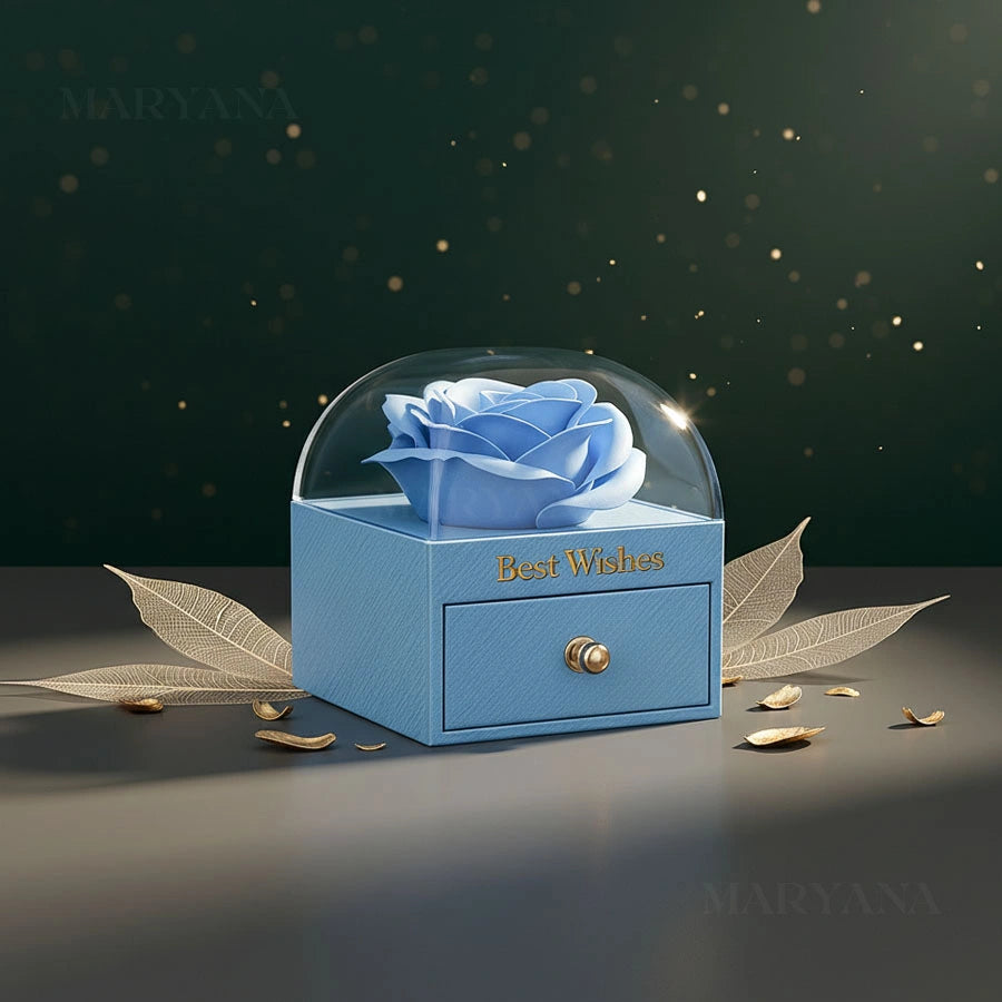 BOÎTE AMOUR ÉTERNEL BLEU - COLLIER OCEAN SHELL