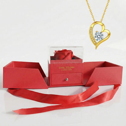 BOITE ÉMOTION PRÉCIEUSE AVEC COLLIER CŒUR PRÉCIEUX