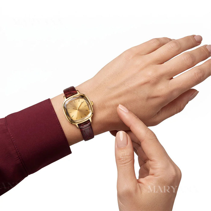MONTRE CRYSTALIA MARRON/DORÉ — image 2
