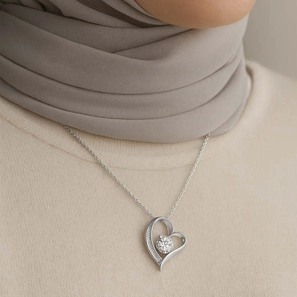 BOÎTE AMOUR ÉTERNEL AVEC COLLIER CŒUR PRÉCIEUX
