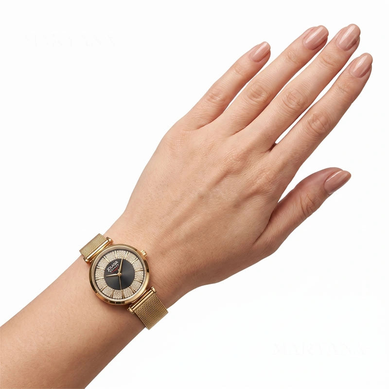 MONTRE ÉCLAT DIAMANT DORÉ/N