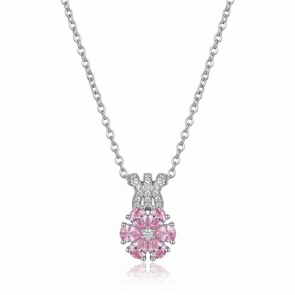 BOITE AMOUR ÉTERNEL ROSE AVEC COLLIER GLACE PILÉE DE LUXE