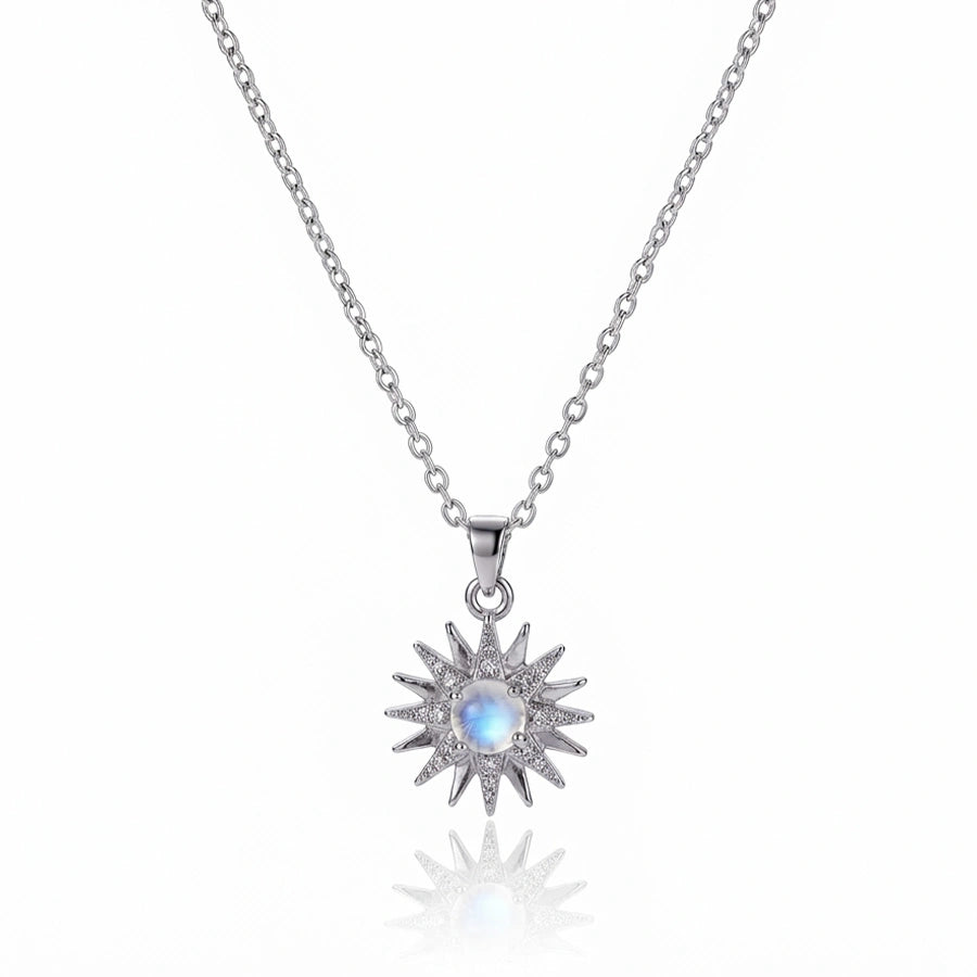 COLLIER TOURNESOL EN ARGENT