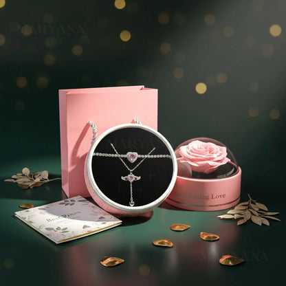 COFFRET FLEUR ETERNA ROSE ⎸ PACK ANGE D’AMOUR ÉTERNEL