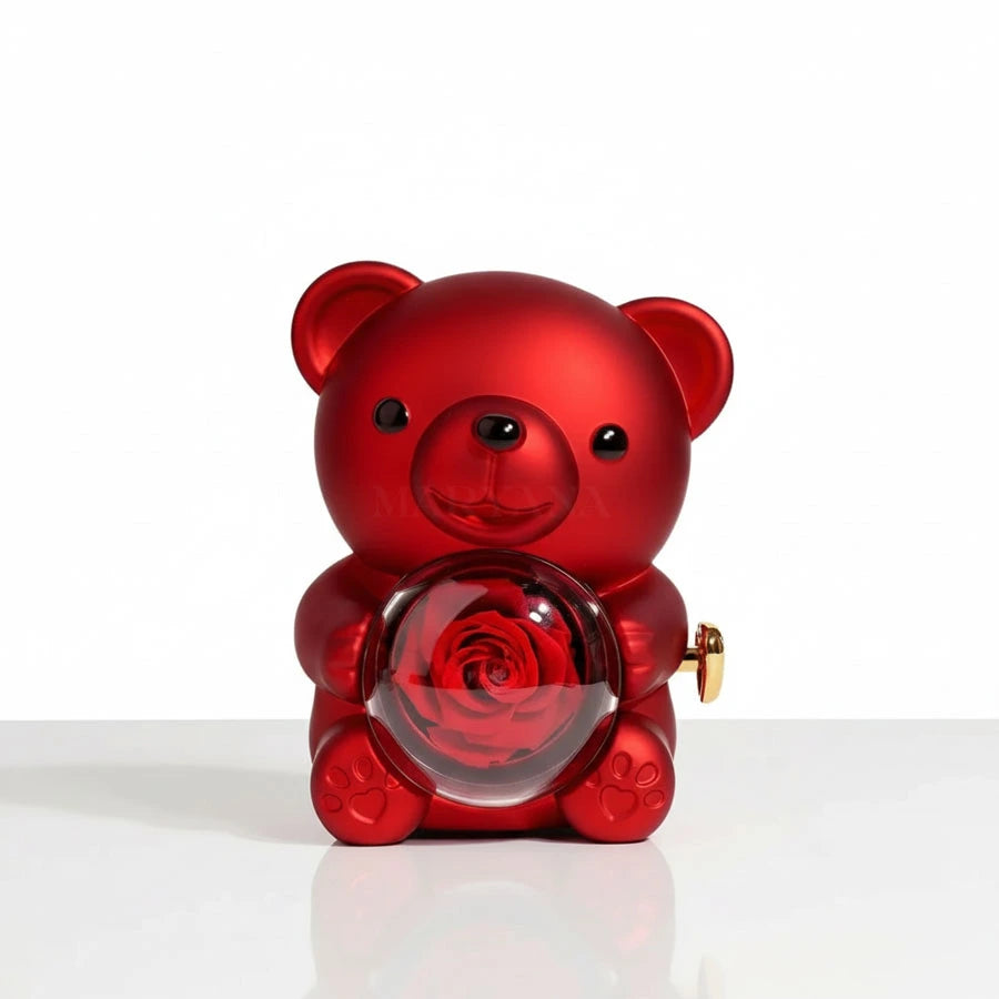 BOÎTE DOUDOU ROSE AVEC COLLIER DOUBLE CŒUR