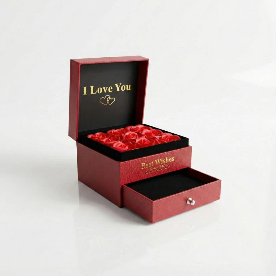 BOITE I LOVE YOU PRESTIGE AVEC COLLIER CŒUR PRÉCIEUX