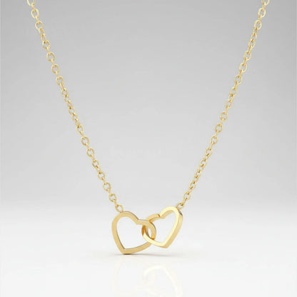 BOÎTE DOUDOU ROSE AVEC COLLIER DOUBLE CŒUR