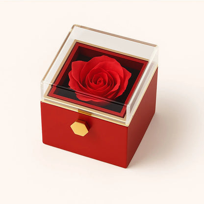 BOÎTE COLLAR CŒUR MAGNÉTIQUE AVEC FLEUR PRÉSERVÉE