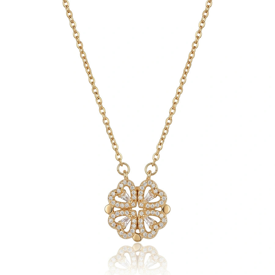 COLLIER COEUR TRÉFLE MAGÉTIQUE