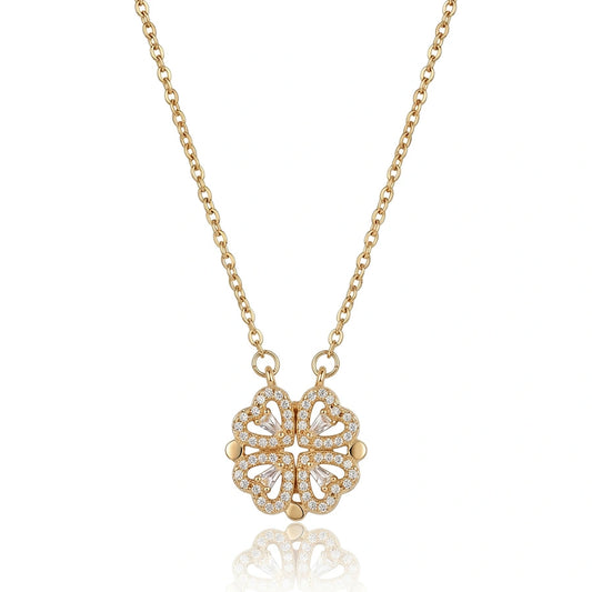 COLLIER COEUR TRÉFLE MAGÉTIQUE
