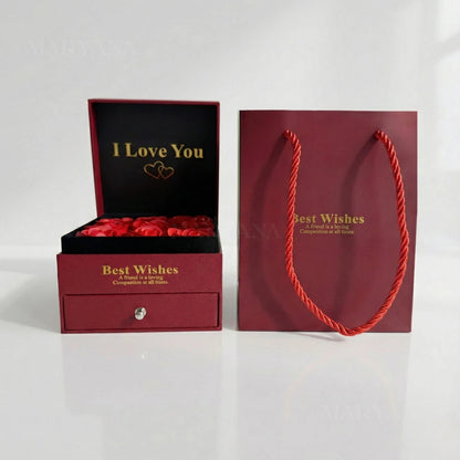 BOITE I LOVE YOU PRESTIGE AVEC COLLIER CŒUR PRÉCIEUX