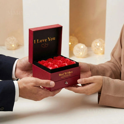 BOITE I LOVE YOU PRESTIGE AVEC COLLIER CŒUR PRÉCIEUX
