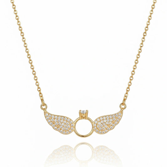 COLLIER MODE ANGE AILES ANNEAU
