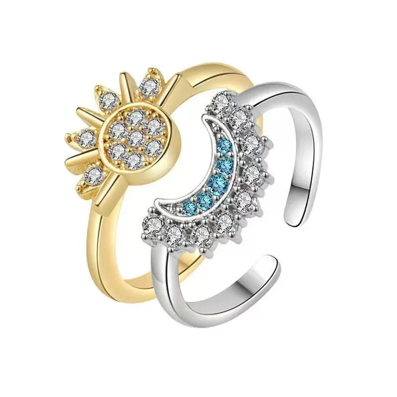 BAGUE SOLEIL ET LUNE