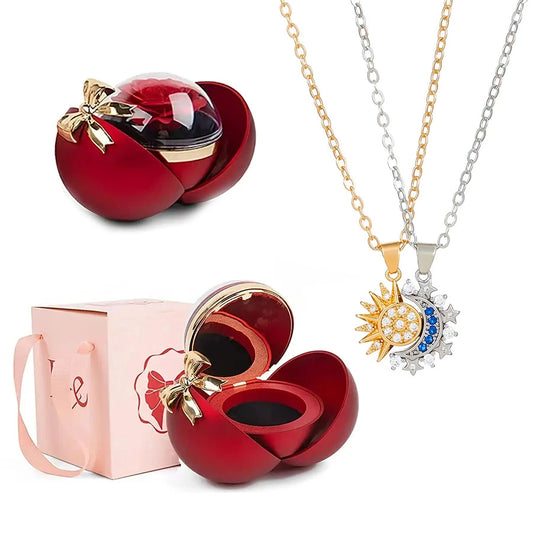 COLLIER SOLEIL ET LUNE 2 PIÈCES