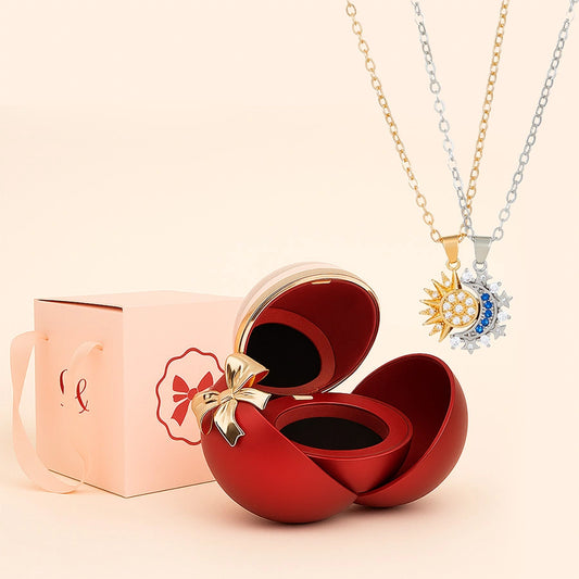 COFFRET SPHÈRE MAGIQUE – COLLIER SOLEIL ET LUNE (2 PIÈCES)
