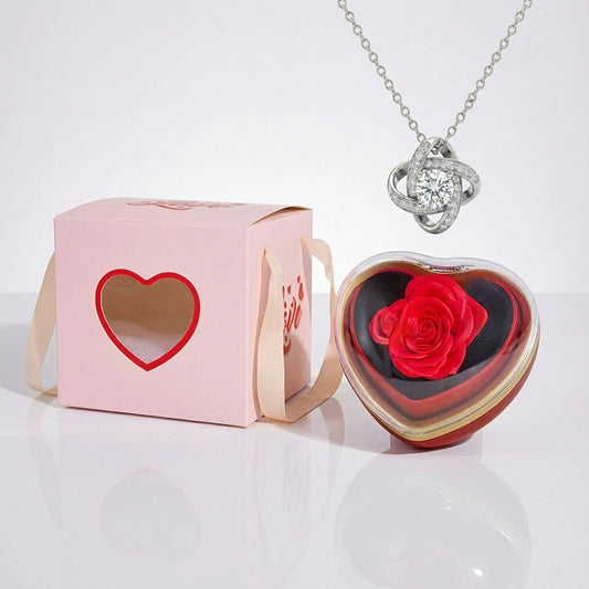 BOITE AMOUR INTEMPOREL AVEC COLLIER ÉCLAT ÉTERNEL